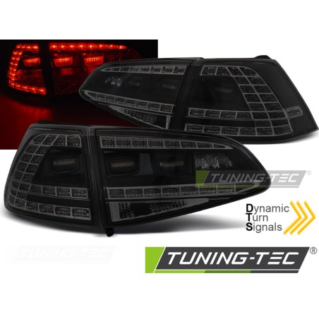 Feux arrière LED sport noir fumé séquentiel pour VW Golf 7 13-17