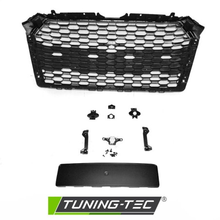 Grille Sport Noir Brillant PDC pour AUDI A4 B9 15-19 Grille Sport Noir Brillant PDC pour AUDI A4 B9 15-19
