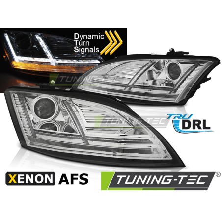 Phares Xénon LED DRL Chrome Séquentiel pour Audi TT 10-14 8J avec AFS