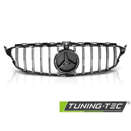 Grille Sport Noir Brillant Chrome compatible Mercedes W205 14-18