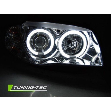 Phares Angel Eyes CCFL Chrome pour BMW Série 1 E87/E81/82/88 04-11