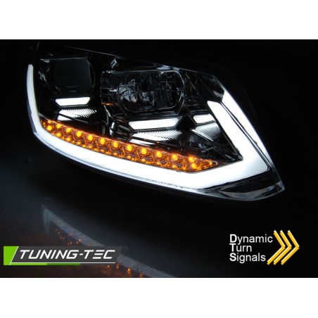 Phares TUBE LIGHT DRL chrome séquentiel pour VW Touran II 08.10-15