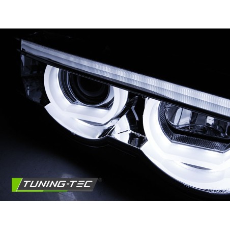Phares Angel Eyes LED 3D Chrome pour BMW E38 94-01 Phares Angel Eyes LED 3D Chrome pour BMW E38 94-01