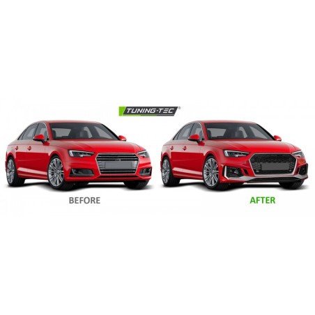 Pare-chocs avant sport argent noir PDC compatible AUDI A4 B9 08.15-19 Pare-chocs avant sport argent noir PDC compatible AUDI A4 B9 08.15-19