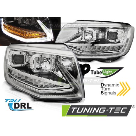 PHARES TUBE LIGHT DRL CHROME SÉQUENTIEL pour VW T6 15-19