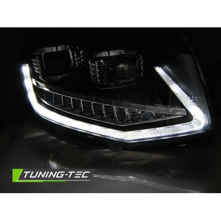 Phares TUBE LIGHT DRL noir séquentiel pour VW T6 15-19