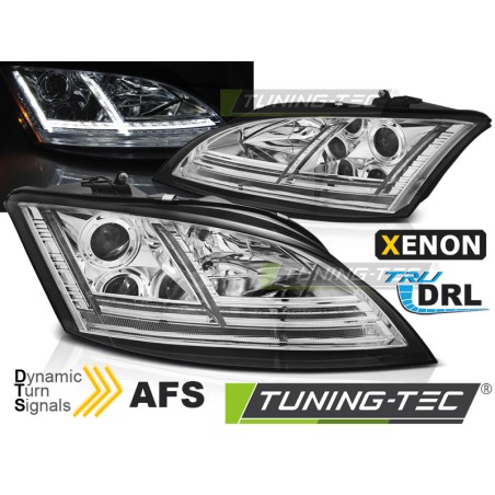 Phares Xénon LED DRL Chrome Séquentiel pour AUDI TT 06-10 8J avec AFS