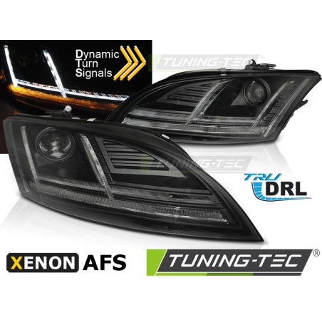 Phares Xénon LED DRL Noir Séquentiel pour AUDI TT 10-14 8J avec AFS