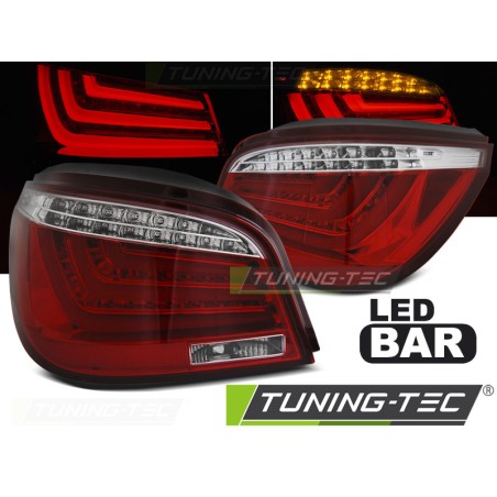 Feux arrière LED BAR rouge blanc pour BMW E60 LCI 07-10