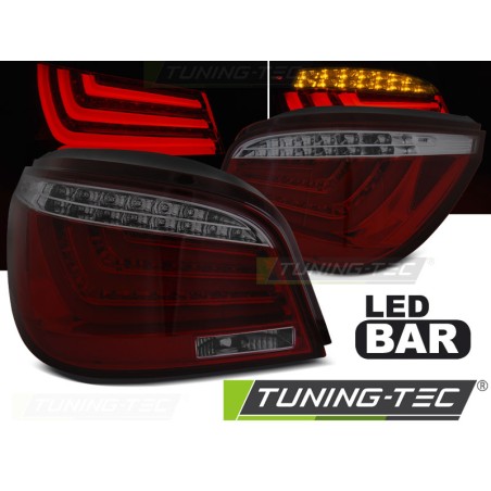 Feux arrière LED BAR rouge fumé pour BMW E60 LCI 07-10