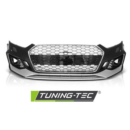 Pare-chocs avant sport chrome argent PDC compatible AUDI A5 16-19 Pare-chocs avant sport chrome argent PDC compatible AUDI A5 16-19
