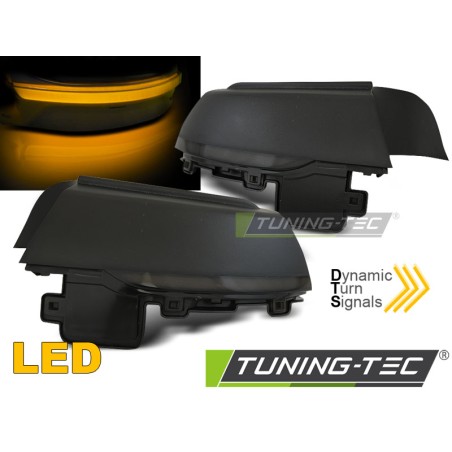 Clignotant latéral dans le rétroviseur LED fumé séquentiel pour VW Polo 6R 09-17