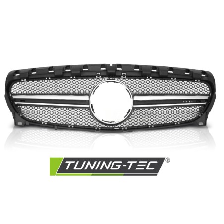 Grille noire argentée style sport compatible avec Mercedes CLA W117 13-19