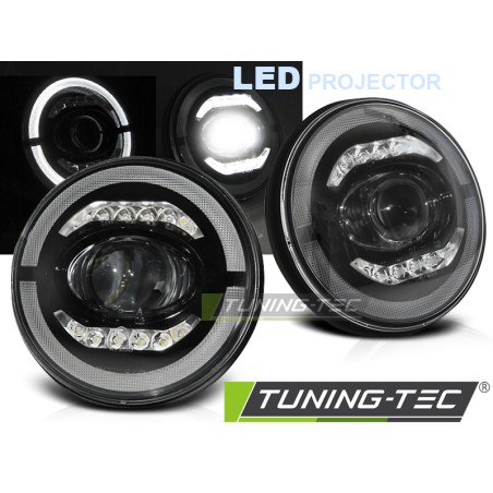 CHRYSLER JEEP WRANGLER TJ/ LJ/ JK 96-18 ANGEL EYE LED NOIR