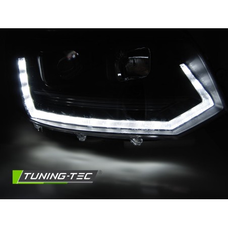 Phares TUBE LIGHT T6 LOOK NOIR pour VW T5 2010-2015