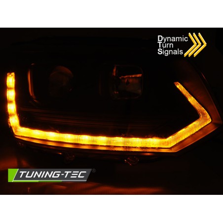 Phares TUBE LIGHT T6 LOOK NOIR pour VW T5 2010-2015