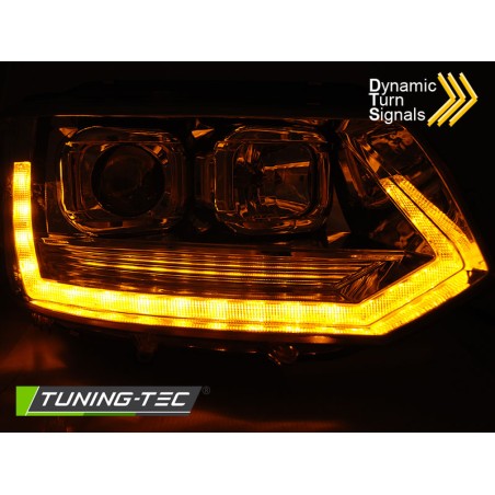 Phares TUBE LIGHT T6 LOOK Chrome pour VW T5 2010-2015