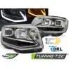 Phares TUBE LIGHT chromés DRL séquentiels pour VW T6 15-19 Phares TUBE LIGHT chromés DRL séquentiels pour VW T6 15-19