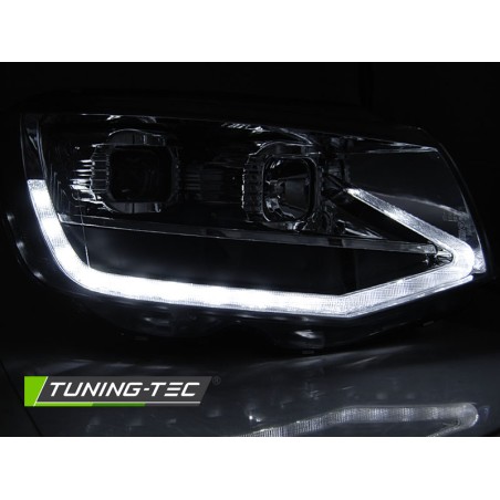 Phares TUBE LIGHT chromés DRL séquentiels pour VW T6 15-19