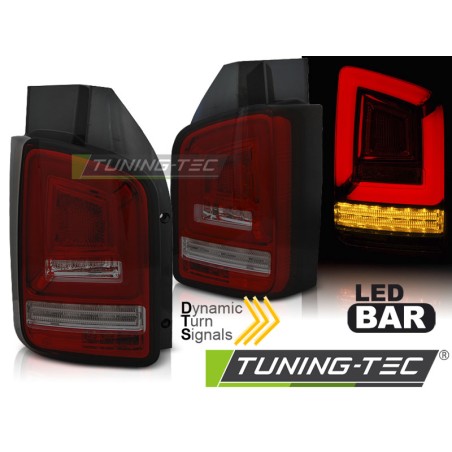 Feux arrière LED BAR rouge fumé séquentiel pour VW T6 15-19 TR