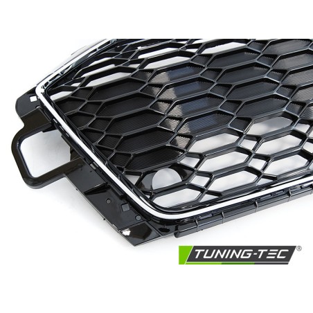 Grille Sport Chrome Noir PDC pour AUDI A4 B9 20- Grille Sport Chrome Noir PDC pour AUDI A4 B9 20-