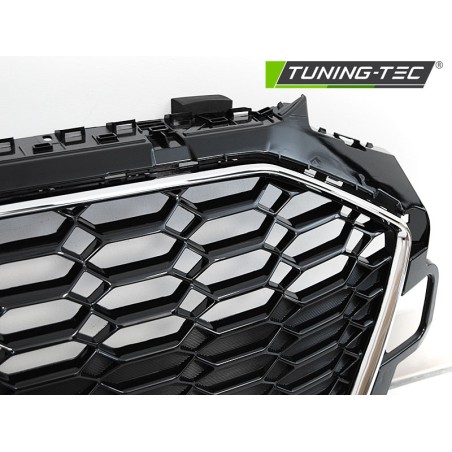Grille Sport Chrome Noir PDC pour AUDI A4 B9 20- Grille Sport Chrome Noir PDC pour AUDI A4 B9 20-