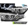 Phares ANGEL EYES LED DRL Chrome pour BMW F30/F31 LCI 15-18 Phares ANGEL EYES LED DRL Chrome pour BMW F30/F31 LCI 15-18