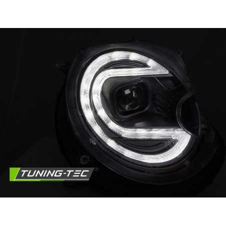 PHARES TUBE LIGHT NOIR LED pour BMW MINI (COOPER) 06-14