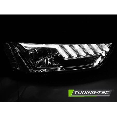 Phares Xénon LED Chrome Séquentiel pour AUDI A4 B8 12-15