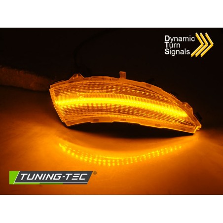 Clignotant latéral dans le rétroviseur LED séquentiel fumé pour RENAULT CLIO IV 12-16