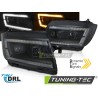 Phares TUBE LIGHT noir DRL séquentiel pour VW Crafter II 2017- Phares TUBE LIGHT noir DRL séquentiel pour VW Crafter II 2017-