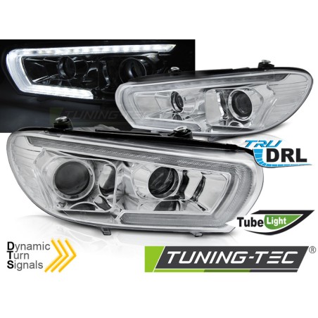 Phares séquentiels LED chrome pour VW Scirocco 08-04.14