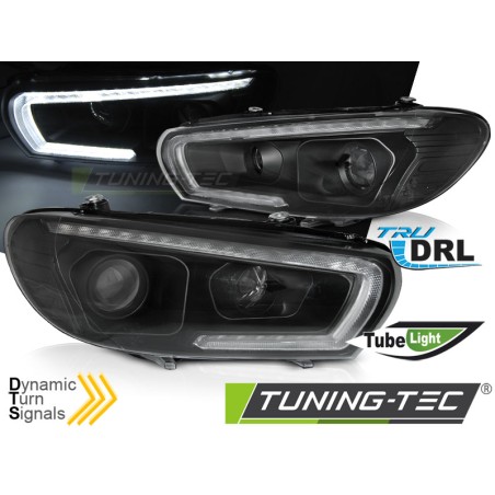 Phares séquentiels LED noirs pour VW Scirocco 08-04.14