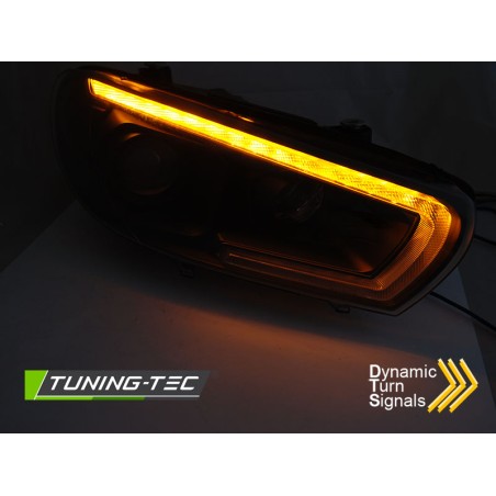 Phares séquentiels LED noirs pour VW Scirocco 08-04.14