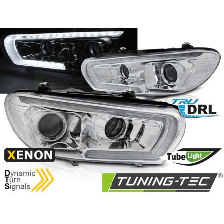 Phares Xénon Tube Séquentiel LED Chrome pour VW Scirocco 08-04.14