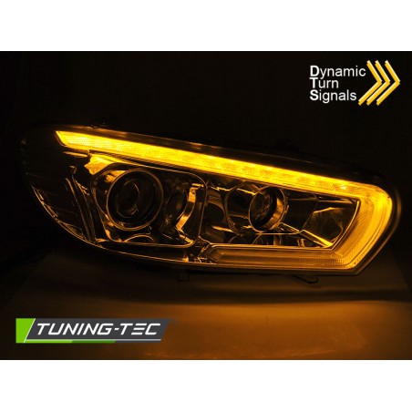 Phares Xénon Tube Séquentiel LED Chrome pour VW Scirocco 08-04.14