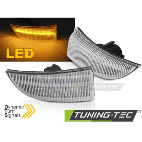 Clignotant latéral dans le rétroviseur LED blanc séquentiel pour RENAULT SCENIC III / MEGANE III