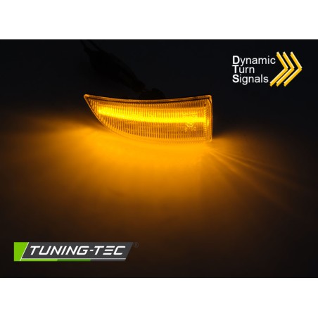 Clignotant latéral dans le rétroviseur LED blanc séquentiel pour RENAULT SCENIC III / MEGANE III