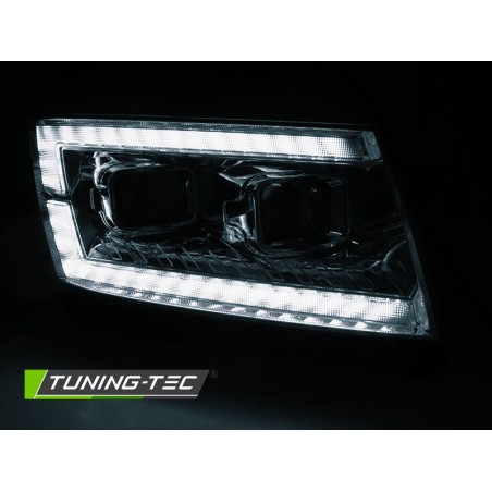 Phares LED TUBE LIGHT Chrome DRL Séquentiel pour VW Crafter II 2017- Phares LED TUBE LIGHT Chrome DRL Séquentiel pour VW Crafter II 2017-