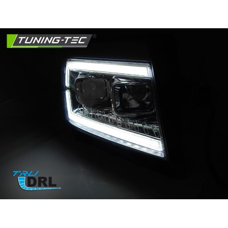 Phares LED TUBE LIGHT Chrome DRL Séquentiel pour VW Crafter II 2017- Phares LED TUBE LIGHT Chrome DRL Séquentiel pour VW Crafter II 2017-