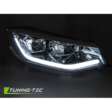 Phares TUBE LIGHT chrome DRL séquentiel pour VW CADDY 20-