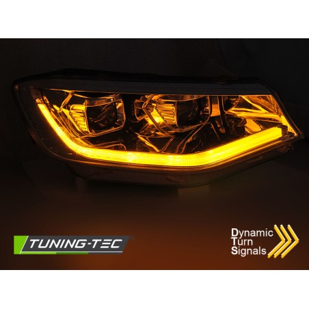 Phares TUBE LIGHT chrome DRL séquentiel pour VW CADDY 20-
