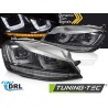 Phares séquentiels noirs avec ligne noire pour VW Golf 7 13-17 Phares séquentiels noirs avec ligne noire pour VW Golf 7 13-17