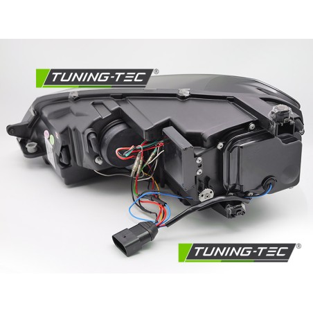 Phares séquentiels noirs avec ligne noire pour VW Golf 7 13-17 Phares séquentiels noirs avec ligne noire pour VW Golf 7 13-17