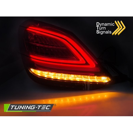 Feux arrière à LED rouge blanc séquentiel pour MERCEDES C-CLASS W205 14-18