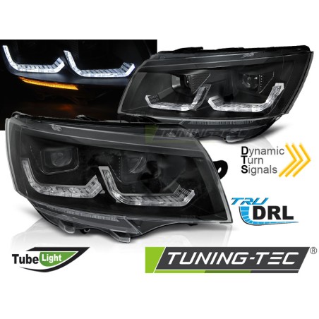 Phares T6.1 VW TubeLight Noir DRL Clignotants Séquentiel