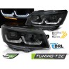 Phares T6.1 VW TubeLight Noir DRL Clignotants Séquentiel Phares T6.1 VW TubeLight Noir DRL Clignotants Séquentiel