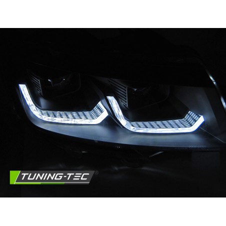 Phares T6.1 VW TubeLight Noir DRL Clignotants Séquentiel