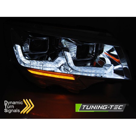 Phares tube light chrome DRL séquentiel pour VW T6.1 20-