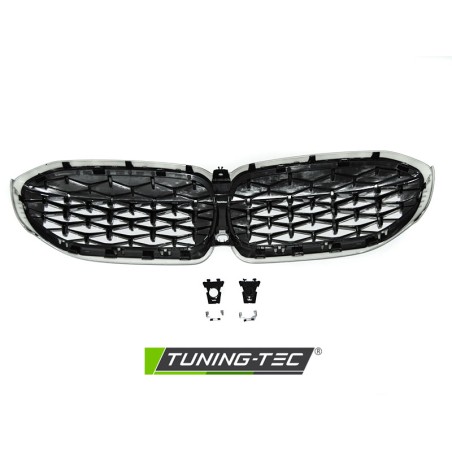 Grille Diamant Noir Brillant compatible BMW G20/G21 19-22